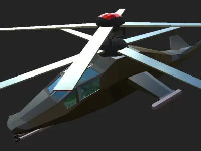 copter Low-poly 3D model