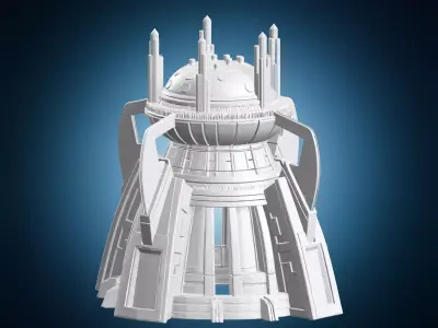 Futuristic Tower Temple 3D print model