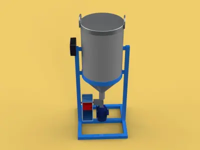 DUAL DIRECTIONAL FISH FEEDER CENTRIFUGAL SPREADER ROTARY 3D model