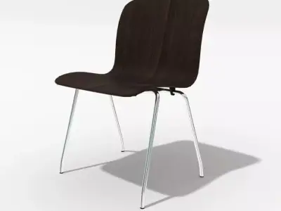 Wooden Office Chair 3D model