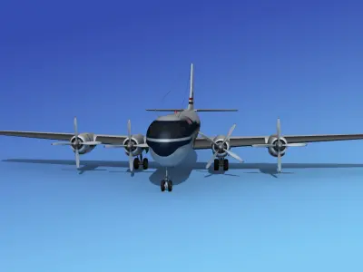 Boeing 377 United Airlines 1 3D model