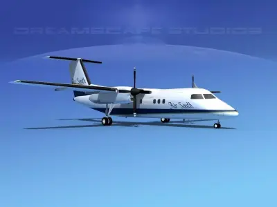 Dehaviland DHC-8 100 Air South 3D model