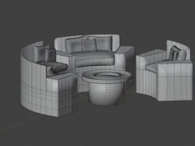 Outdoor Furniture - LL Low-poly 3D model