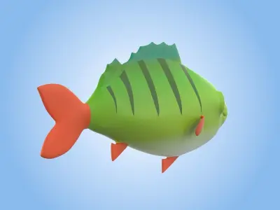 Perch Fish 3D model