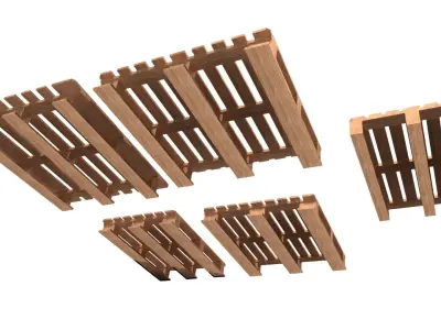 WOODEN PALLETS 3D model