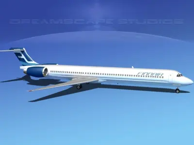 McDonnell Douglas MD80 Finnair 3D model