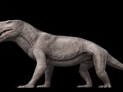 Inostrancevia Low-poly 3D model