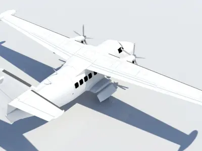 Let 410 Turbolet Static blank Low-poly 3D model