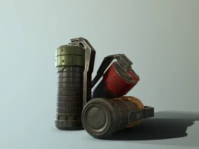 MH-x3 Grenade Low-poly 3D model