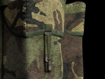 British Armed Forces - PLCE Personal Load Carrying Equipment Low-poly 3D model