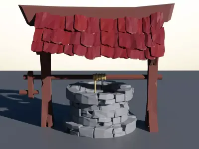Water Well Low-poly 3D model