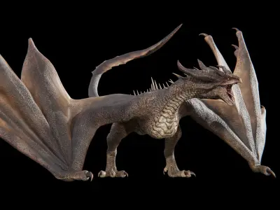 Dragon Wyvern Alpha Low-poly 3D model