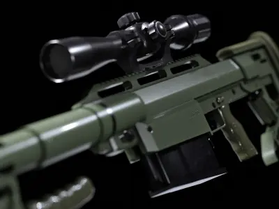 Sniper Rifle Snipex Alligator Low-poly 3D model