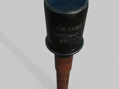 Grenade M24 Stielhandgranate Low-poly 3D model