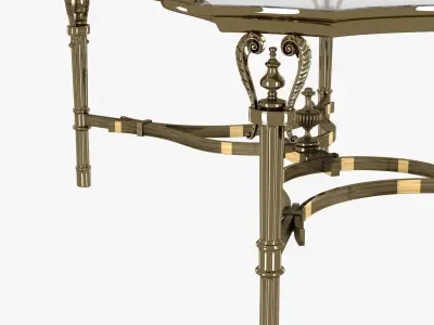 Rectangular Cast Brass Cocktail Table 3D model