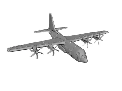 Lockheed Martin C-130J Super Hercules 3D print model