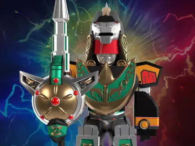 Dragonzord Battle Mode SD - Power Ranger 3D model