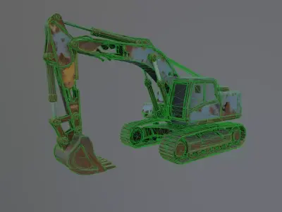 excavator wreck 3D model