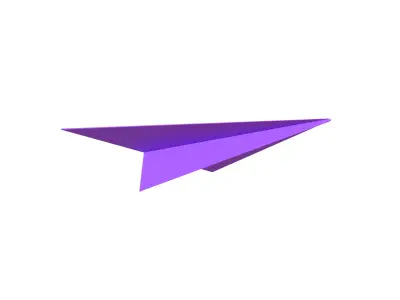 Paper Plane v5 009 Low-poly 3D model