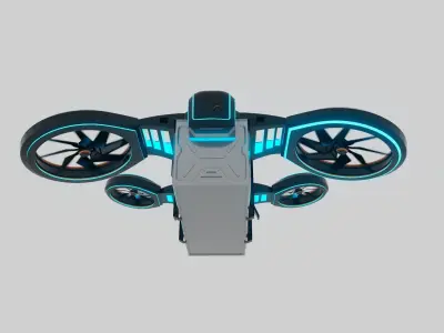 scifi cargo drone futuristic  3D model