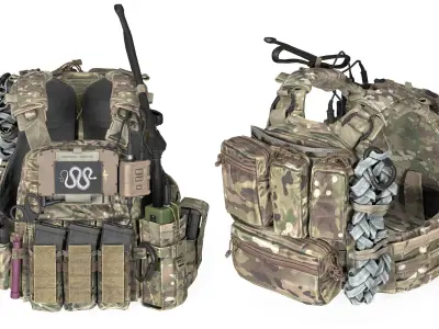 AVS PLATE CARRIER V1 Low-poly 3D model