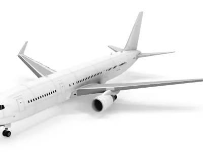 Boeing 767-300ER Austrian Airlines Low-poly 3D model