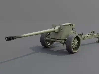 T8 105mm Anti Tank Gun Low-poly 3D model
