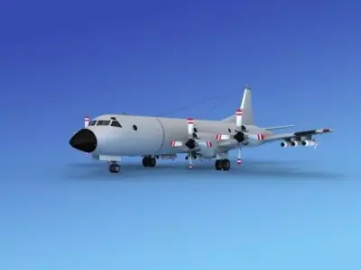 Lockheed P-3 Orion Unmarked 4 3D model