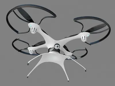 Generic drone quadcopter with camera 3D model