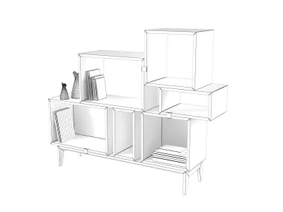 Stacked On Podium Storage System Free 3D model purchase