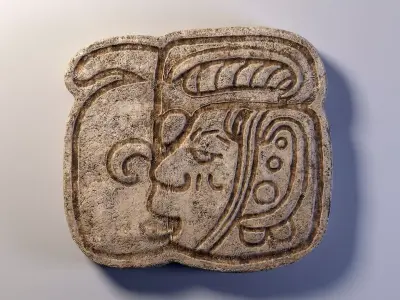 Mayan Symbol PBR Lowpoly Low-poly 3D model