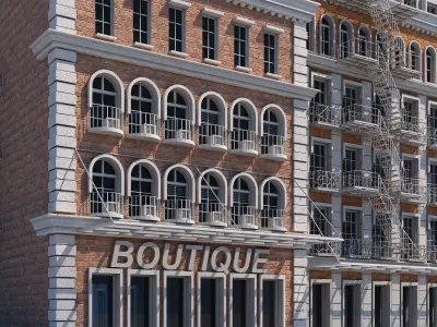 Commercial Building Generator Houdini 3D model