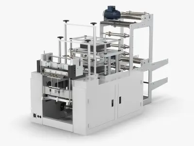Fully Automatic Disposable Glove Medical Film Machine 3D model