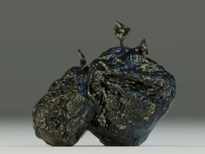 Bin Bags - Realistic Game-ready Free low-poly 3D model