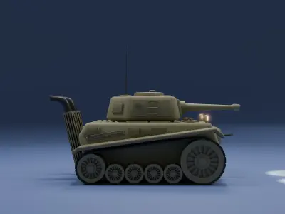 Low Poly Tank Low-poly 3D model