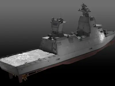 Israeli Navy Saar 6 class corvette Low-poly 3D model