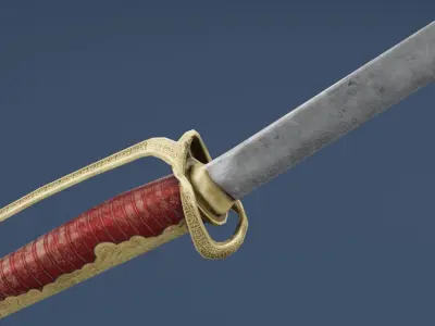  Ancient Sword Low-poly 3D model