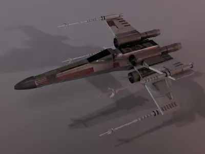 X-Wing Starfighter Star Wars Low-poly 3D model