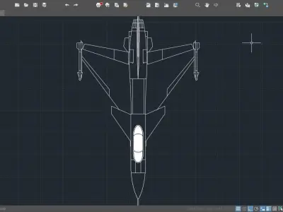 2D IAI Lavi Jet Aircraft 3D model