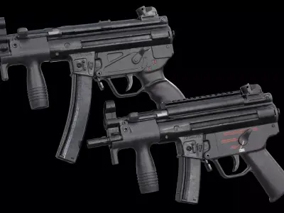 MP5K MP5KN with Scope Mount Low-poly 3D model