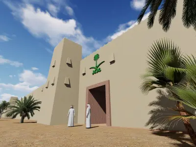 Qasr La Qashlah Saudi Arabia 3d model 3D model