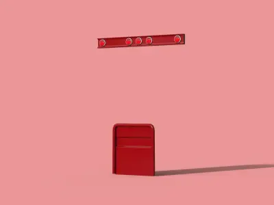 Truck Back Cab Plate 3 3D model