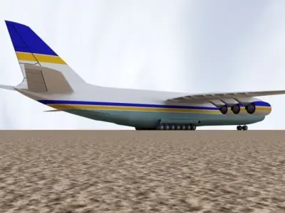 Antonov AN 226 Low-poly 3D model