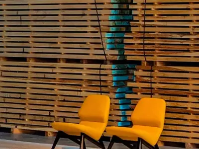 Mid Century Modern Yellow Lounge Chair 3D Model Low-poly 3D model