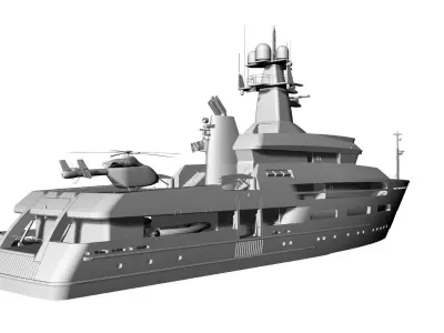 63 Meter Explorer Superyacht 3D model