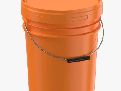 Bucket Type 02 Clean and Dirty Color Variations 3D model