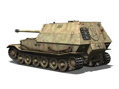 Elefant Tank destroyer - Tiger P - 332 3D model