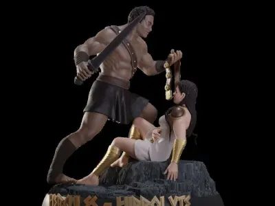 Hercules and Hippolyte 3D print model