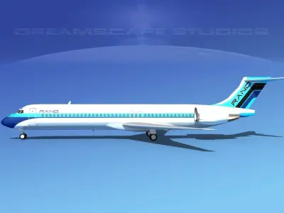 McDonnell Douglas MD-87 Rand Air Charter 3D model