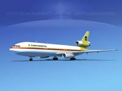 Douglas DC-10 Continental 1 3D model